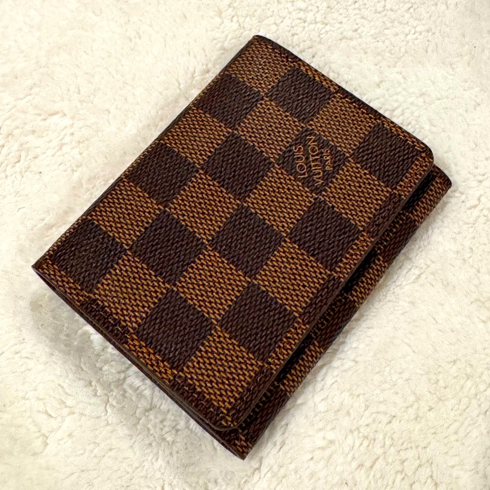 Checkered Brown Wallet